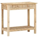 vidaXL Table console 80x35x74 cm Bois de manguier massif