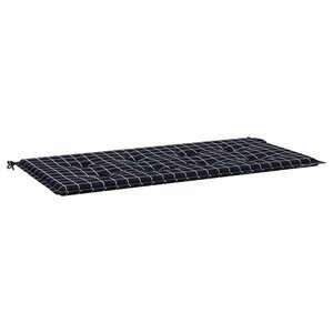 vidaXL Coussin de banc de jardin carreaux noir 100x50x4cm tissu oxford
