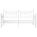 vidaXL Lit Daybed avec Matelas Trundle Blanc 107x203 cm Acier