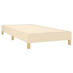 vidaXL Sommier à lattes de lit avec matelas LED Crème 100x200 cm Tissu