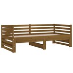 vidaXL Lit coulissant Marron miel 2x(90x190) cm Bois de pin massif