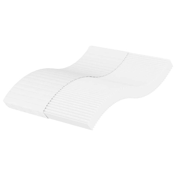 vidaXL Matelas en mousse blanc 120x210 cm dureté H2 H3
