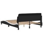 vidaXL Cadre de lit sans matelas noir et blanc 120x200 cm similicuir