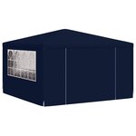 vidaXL Tente de réception avec parois latérales 4x4 m Bleu 90 g/m²
