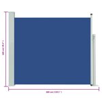 vidaXL Auvent latéral rétractable de patio 100x300 cm Bleu