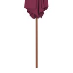vidaXL Parasol d'extérieur avec mât en bois 270 cm rouge bordeaux