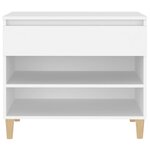 vidaXL Armoire à chaussures Blanc 70x36x60 cm Bois d'ingénierie