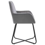 vidaXL Chaises à manger lot de 4 gris velours
