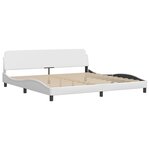 vidaXL Cadre de lit Viana sans matelas blanc 200x200 cm similicuir