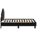 vidaXL Cadre de lit pour tout-petit avec tête de lit Noir 70 x 140 cm