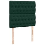 vidaXL Sommier à lattes de lit avec matelas Vert foncé 100x200 cm