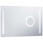 vidaXL Miroir mural à LED de salle de bain et capteur tactile 100x60cm