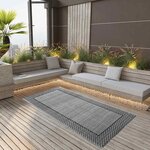 vidaXL Tapis d'extérieur ARAKIL Gris 120x180 cm PP