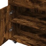 vidaXL Chariot de bar chêne fumé 60x39 5x89 cm bois d'ingénierie