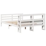vidaXL Cadre de lit avec tête de lit blanc 150x200 cm bois pin massif