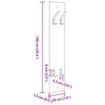 vidaXL Porte-manteau mural avec stockage Vieux bois 20 x 1.5 x 100 cm
