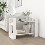 vidaXL Bibliothèque/Séparateur de pièce Blanc 80x35x56 5 cm Pin solide