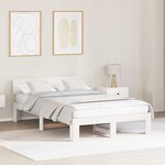 vidaXL Cadre de lit Blanc 120 x 190 cm Bois de pin massif