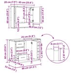 vidaXL Ensemble de mobilier de salle de bain 4 Pièces chêne artisanal