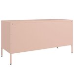 vidaXL Meuble TV rose 100 5x39x50 5 cm acier
