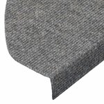 vidaXL Tapis d'escalier auto-adhésifs 10 Pièces gris 65x22 5x3 5 cm