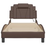 vidaXL Cadre de lit avec LED sans matelas marron 90x200 cm