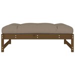 vidaXL Repose-pied de jardin 120x80 cm marron miel bois de pin massif