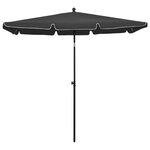 vidaXL Parasol de jardin avec mât 210x140 cm Anthracite