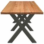vidaXL Table à manger marron clair bois de chêne massif rectangulaire