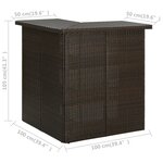 vidaXL Ensemble de bar de jardin 8 Pièces coussins Résine tressée Marron