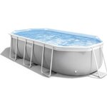 Intex kit piscine prism frame ovale tubulaire (l)4,00 x (l)2,00 x (h)1,00m