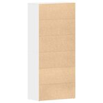 vidaXL Cabinet à chaussures Blanc 80 x 39 x 180 cm Bois d'ingénierie