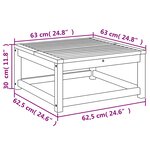 vidaXL Table de jardin 63x63x30 cm bois d'acacia solide