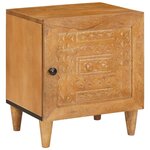 vidaXL Table de chevet 2 Pièces Marron clair 40 x 33 x 46 cm