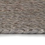 vidaXL Tapis fait à la main Jute Rond 210 cm Gris