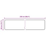 vidaXL Coureur de Tapis MARSA Noir 50 x 250 cm Polyester et PVC