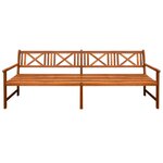 Vidaxl banc de jardin avec coussins 240 cm bois solide d'acacia
