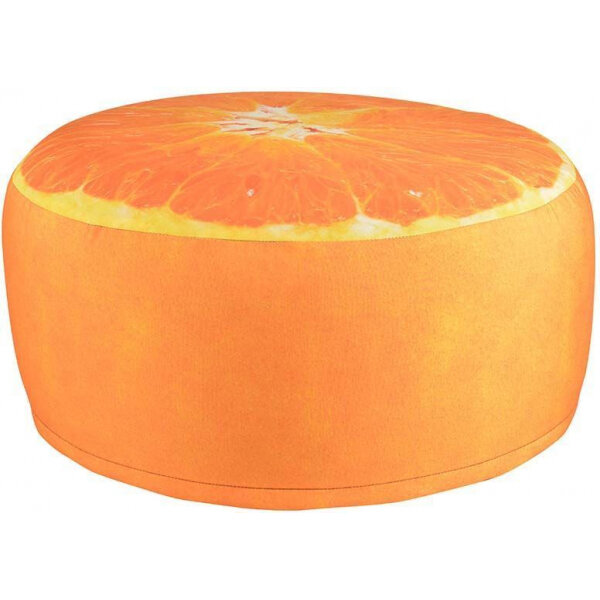 Pouf extérieur avec imprimé déco Orange