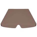 vidaXL Toit de rechange balançoire marron 188/168x145/110 cm