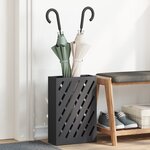 vidaXL Support de parapluie noir - 28x12x41 cm en acier