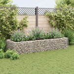 vidaXL Lit surélevé à gabion Acier 270x90x50 cm