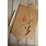 Lot de 25f kraft brun 160g brut a3 clairefontaine