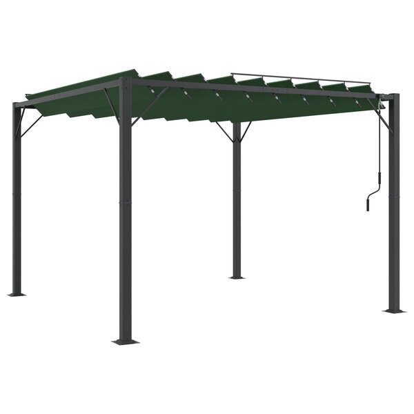 vidaXL Gazebo avec toiture louvée 3 x 3 x 2 14 m Vert