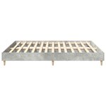 vidaXL Cadre de lit sans matelas gris béton 160x200 cm bois ingénierie