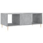 vidaXL Table basse gris béton 102x50x40 cm bois d'ingénierie