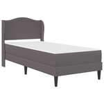 vidaXL Cadre de lit avec tête de lit Gris 90 x 190 cm Simili cuir