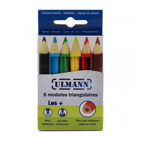 6 mini crayons couleur - ulmann