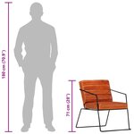 vidaXL Fauteuil Brun roux Cuir véritable