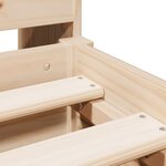 vidaXL Lit bibliothèque sans matelas 140x200 cm bois massif de pin