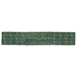 vidaXL Écran de balcon avec feuilles vert foncé 600x100 cm